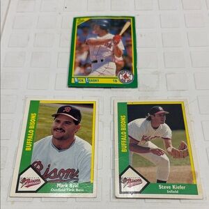 90s Buffalo Bisons and Boston Red Sox Vintage Baseball Cards